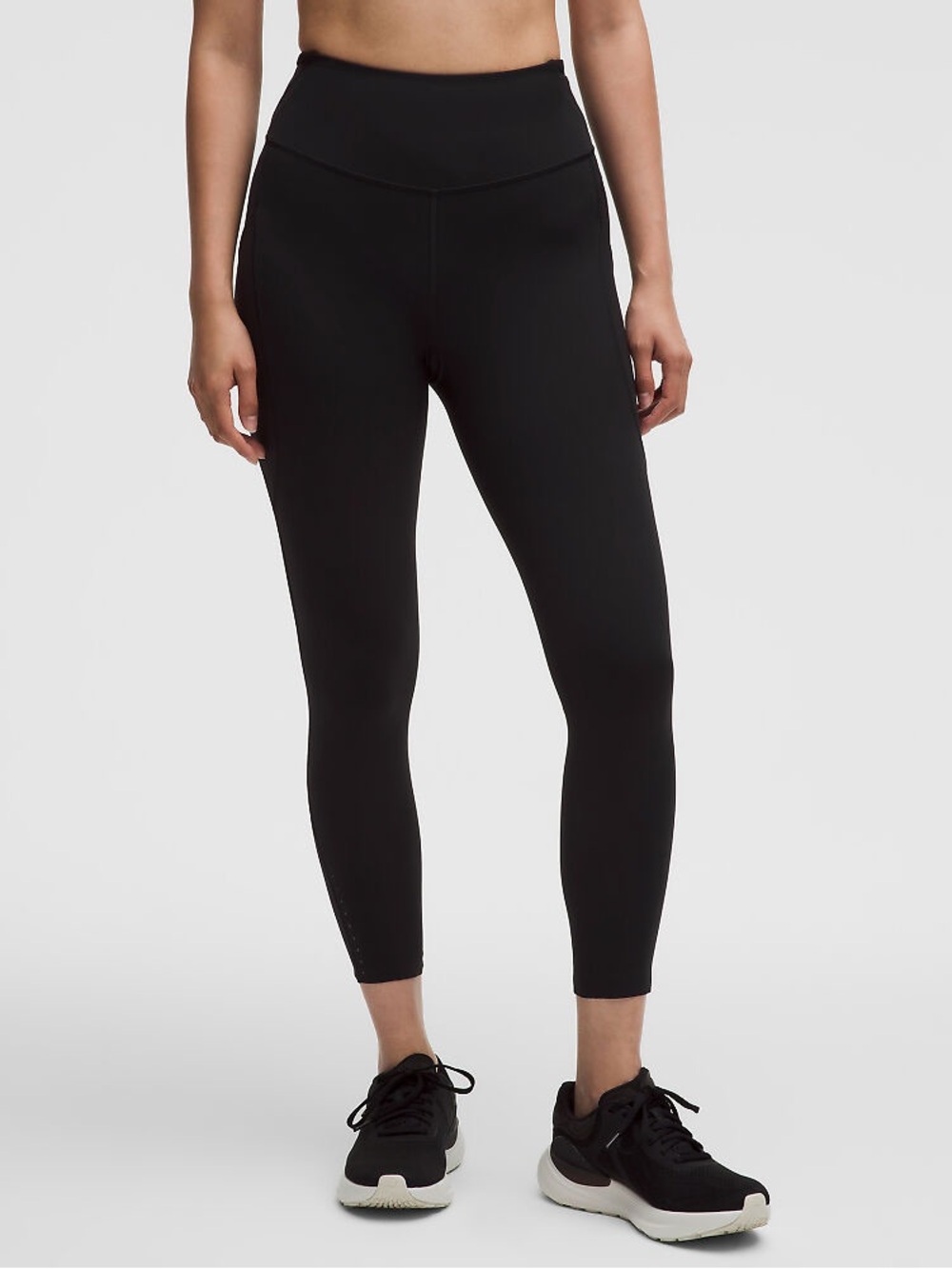 Lululemon Fast and Free High Rise Tight 25 Leggings Black Nulux Size 12 Running